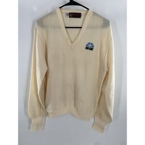 Vintage 80s Ig-Lo Refrigerant Deep V Neck Sweater Made In USA
